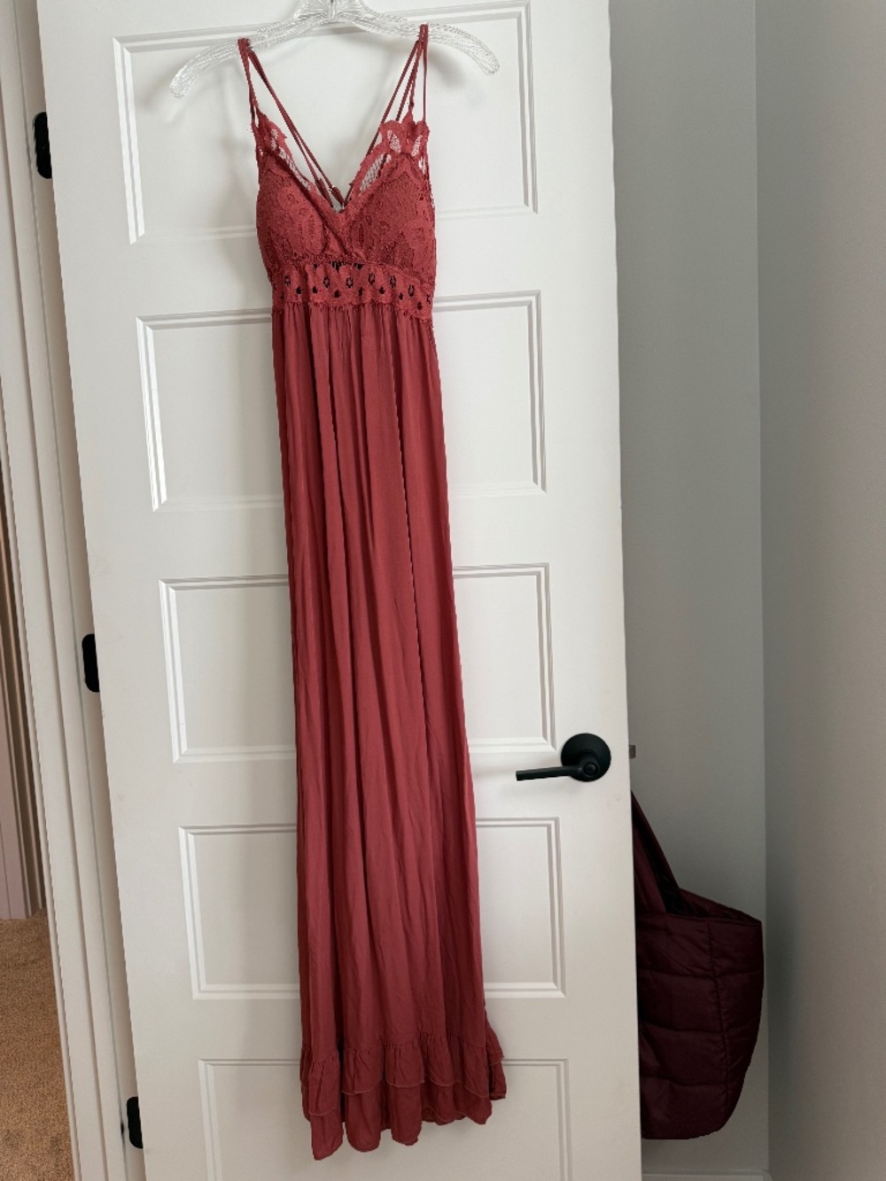 Pink Lily Lace Cut Out Maxi Dress